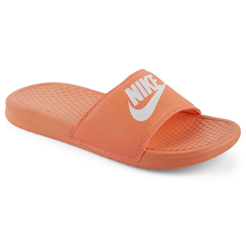 orange nike slides womens